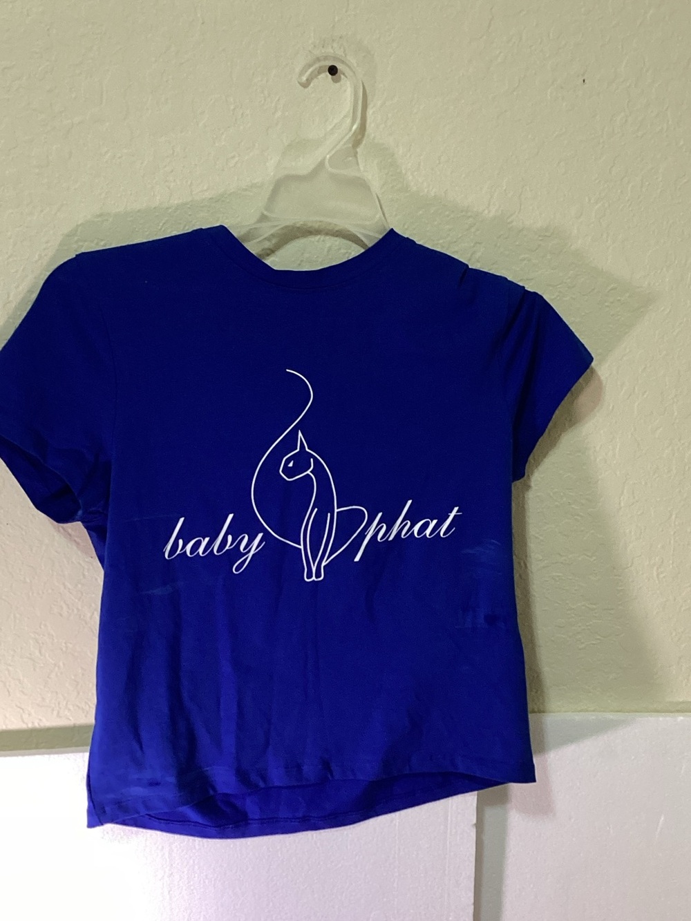 Baby Phat Royal Blue Crop Top with White Cat Logo